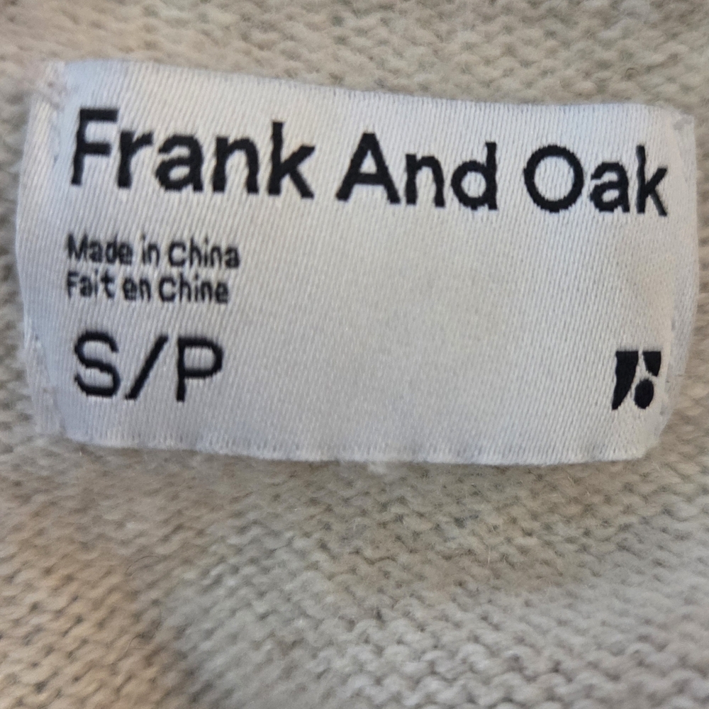Frank & Oak Cream Button-Up Cardigan With Wide Sleeves Size Small - Picture 5 of 7